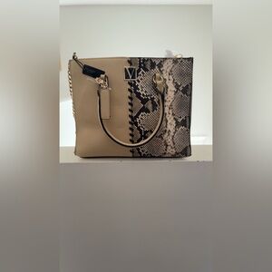 Victoria's Secret Beige Snake-Print Purse